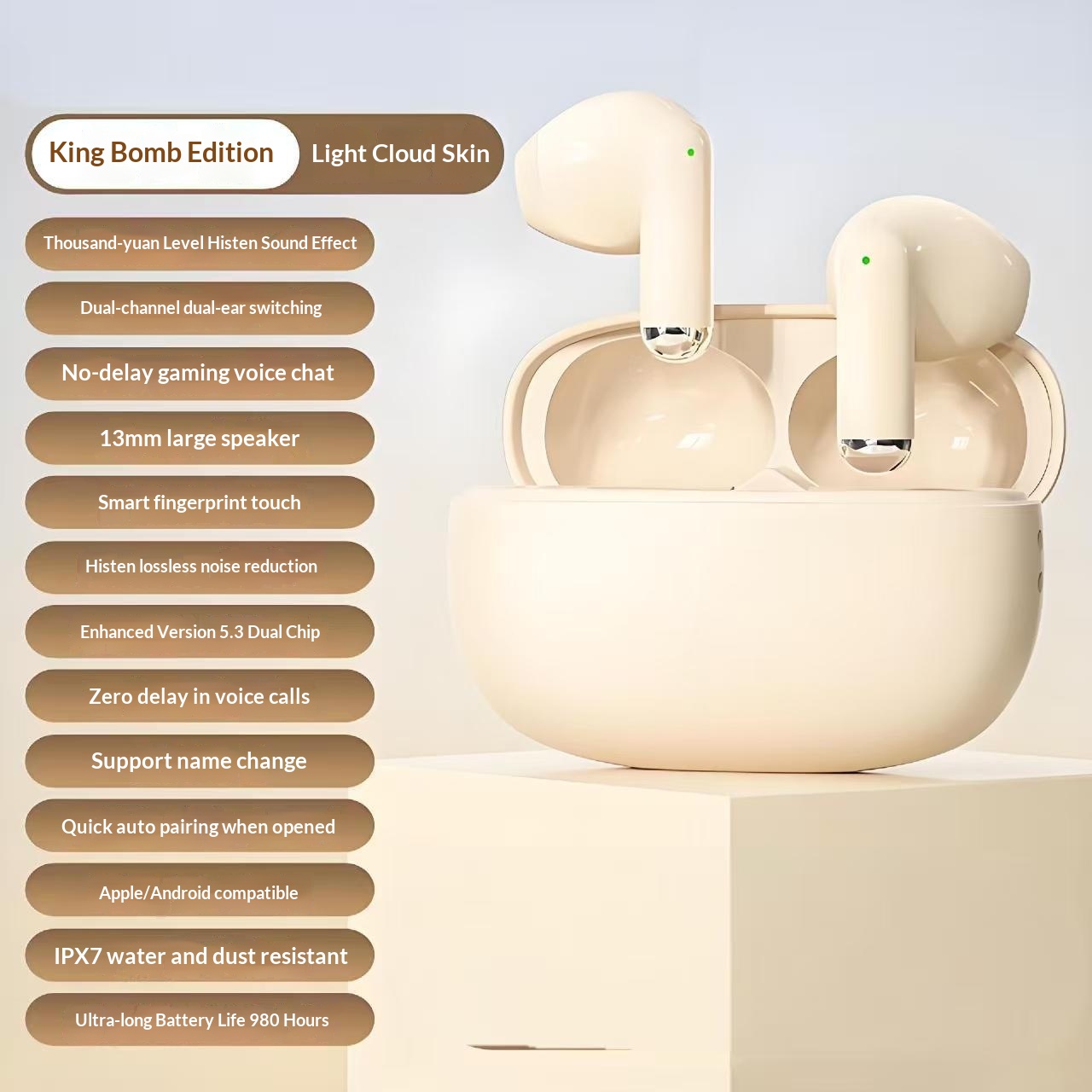 True Wireless Noise-canceling Bluetooth Earbuds With High Sound Quality And Ultra-long Battery Life - Image 5