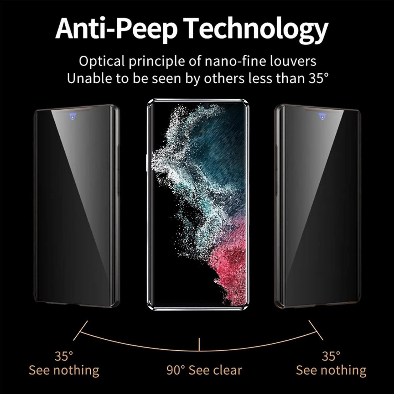 Peep-proof Phone Case Double-sided Glass Metal Magnetic Sets