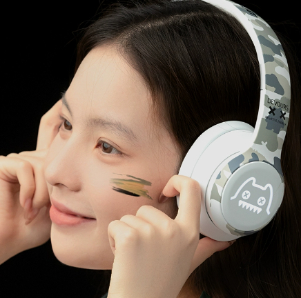 Devil Owl Over-Ear Bluetooth Headphones Noise Cancelling Wireless - Image 3