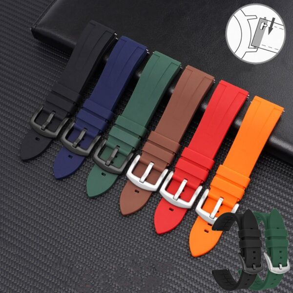 Environmental Protection Silicone Arc Watchband Switch Ear