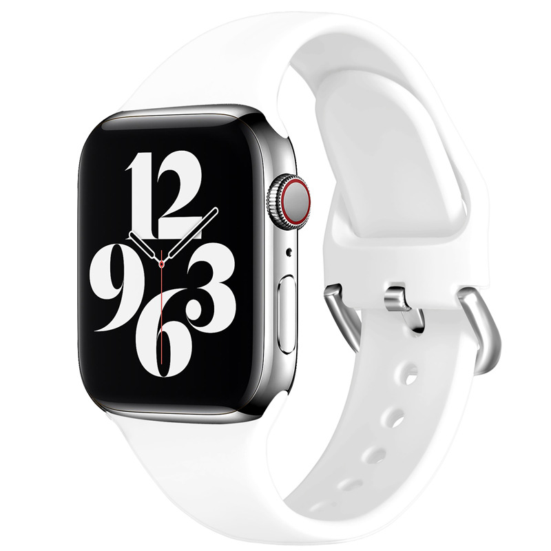 Pure Color Sports Reverse Buckle Strap For Apple Watch Silicone Strap - Image 2