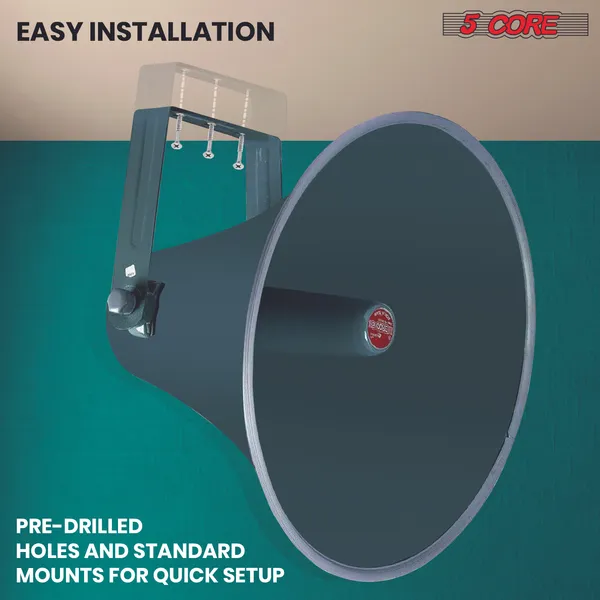 PA Horn Speaker Set 2' Compression Driver 600W 16 Ohm Weatherproof Aluminum Body 18 TPI Thread - Image 3