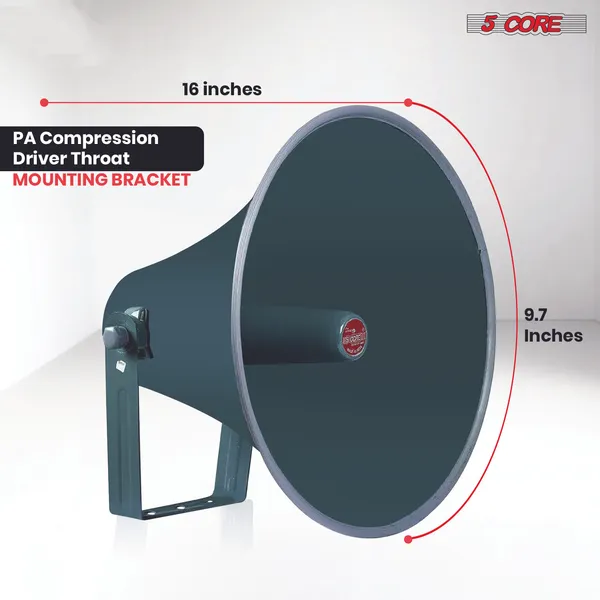PA Horn Speaker Set 2' Compression Driver 600W 16 Ohm Weatherproof Aluminum Body 18 TPI Thread - Image 2