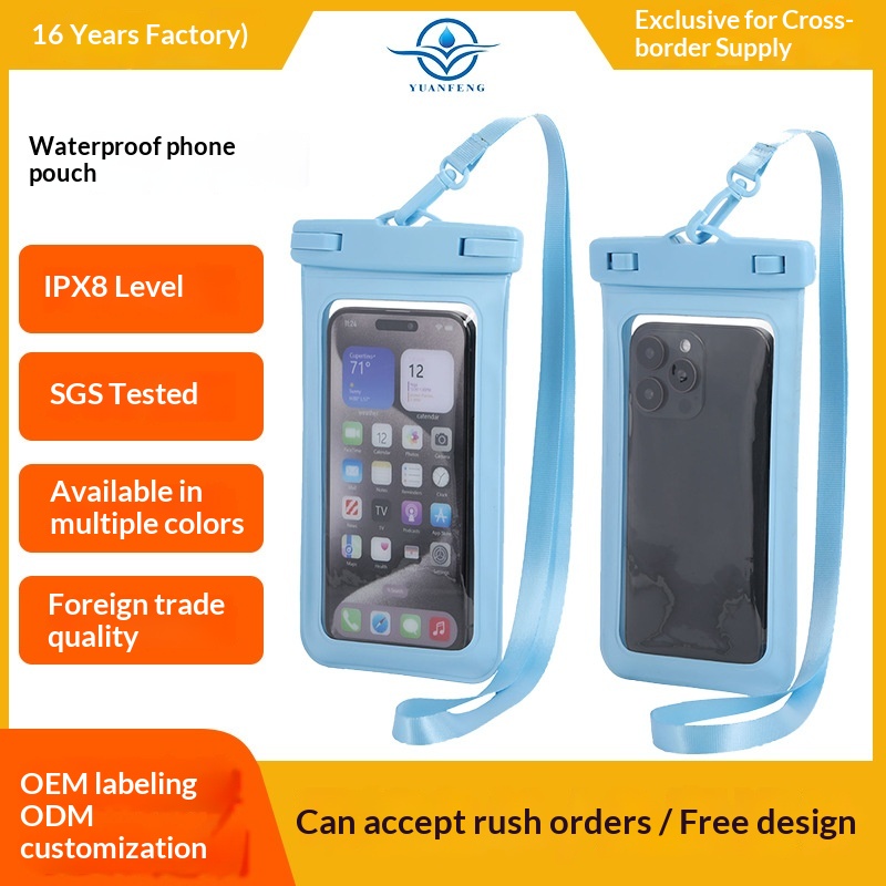 Touchscreen-Enabled Transparent Waterproof Swimming Bag With Neck Strap For Phones - Image 2