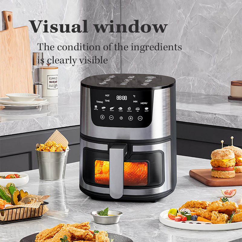 Stainless Steel Smart Visual Air Fryer Household Oven - Image 2