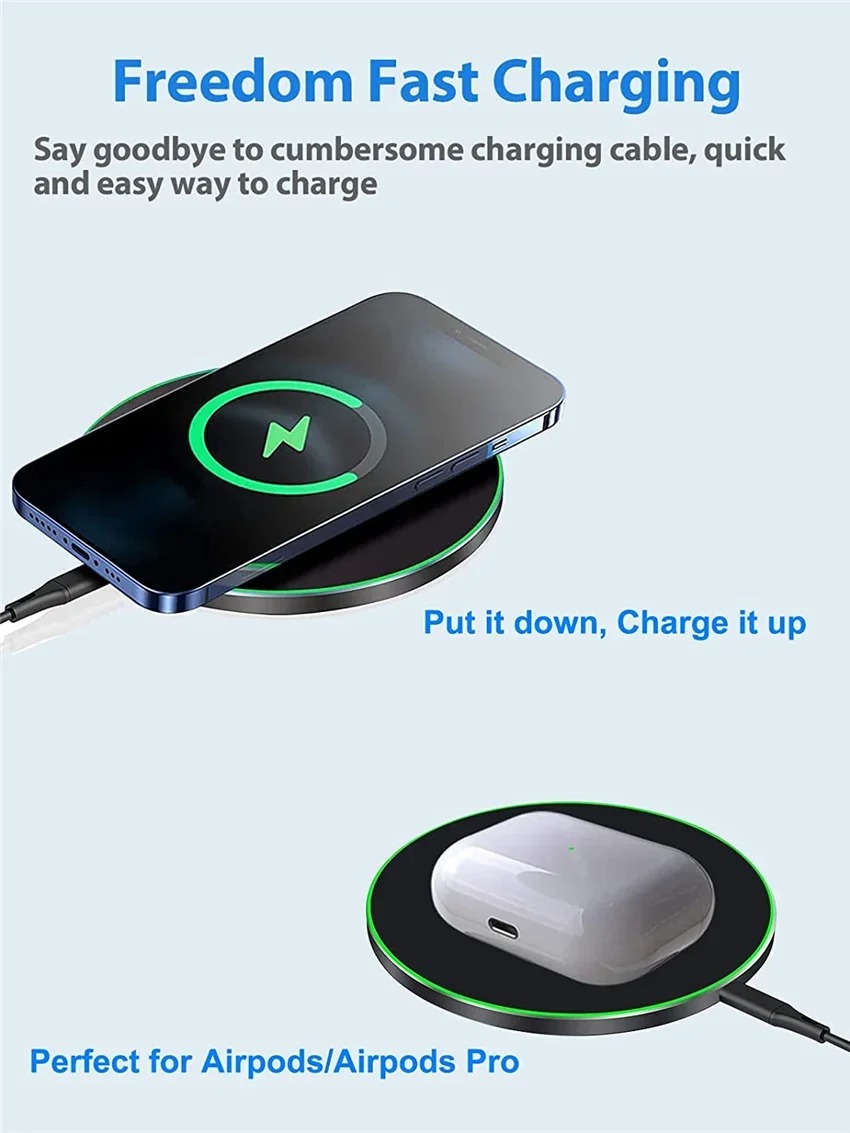 30W Fast Wireless Charger For 15 14 13 12 X Pro Max 8 Galaxy S23 Xiaomi Wireless Charging Station Ch - FastPickStore
