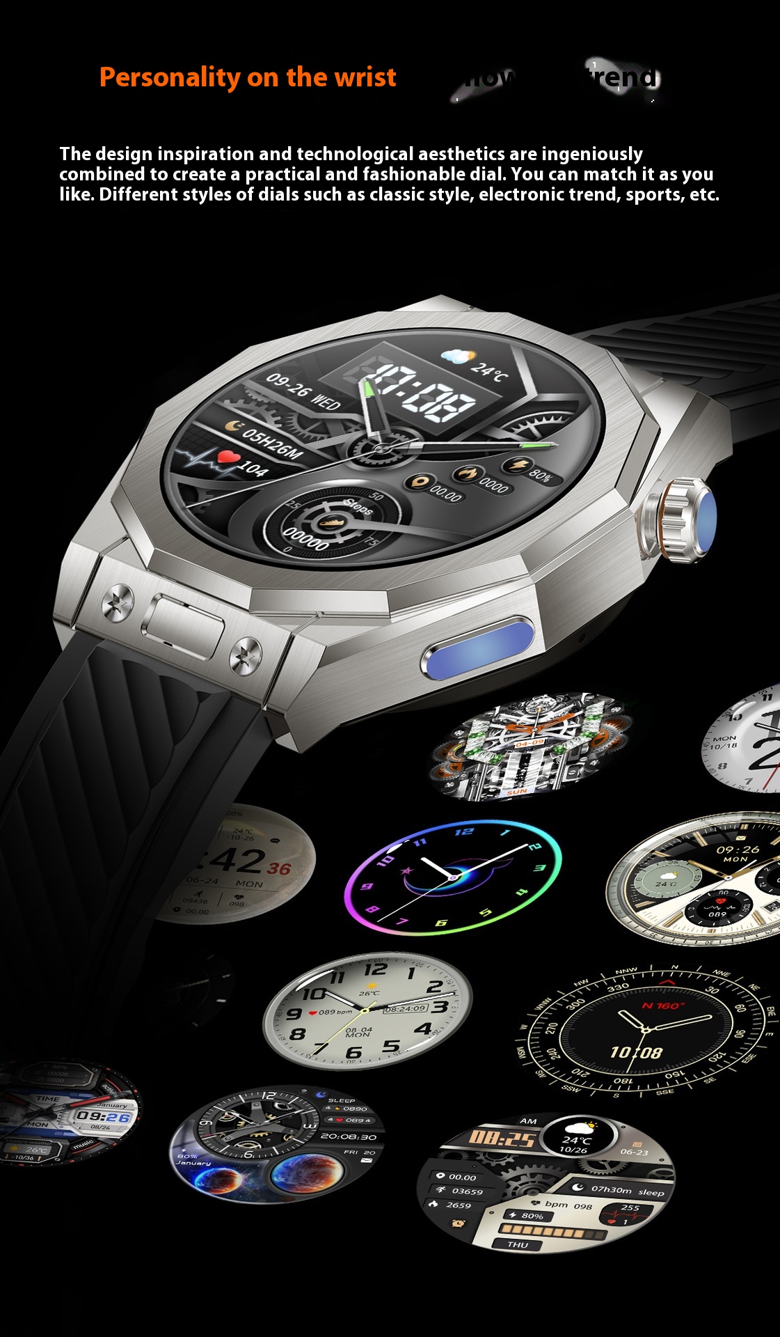 Smart Watch Genuine Rate NFC Three Strap Quality Sports Bracelet - Image 5