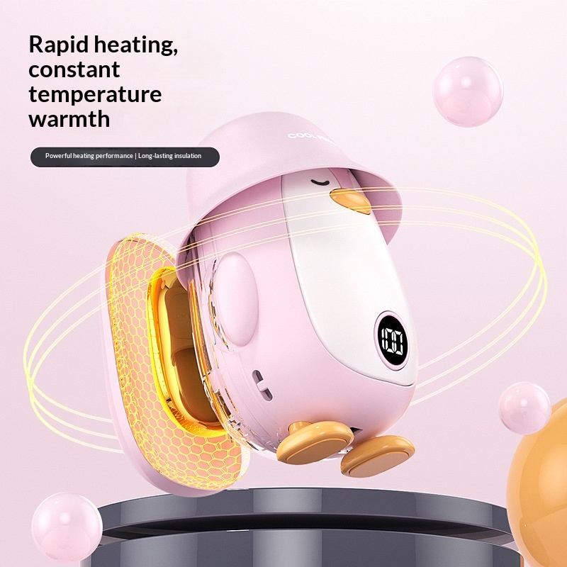 Cute Cartoon Penguin Mini Hand Warmer With Digital Temperature Display And Power Bank Function - Image 2