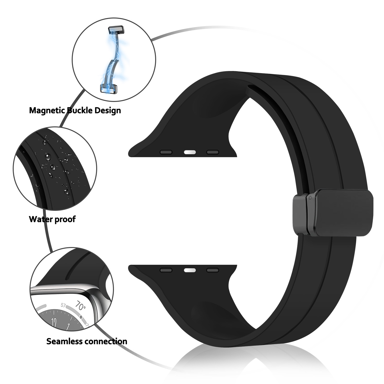 Silicone Magentic Band For Apple Iwatch - Image 3