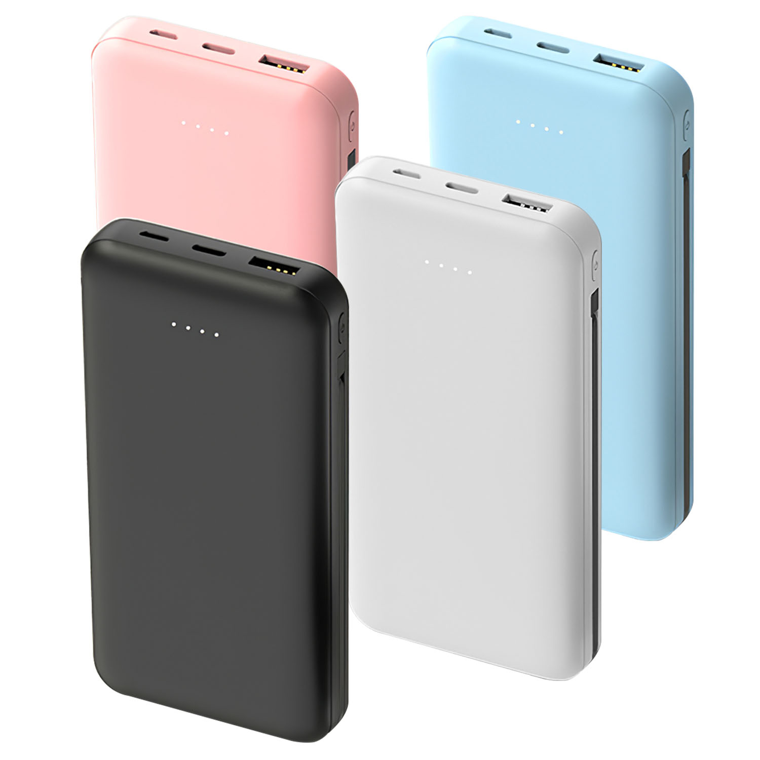 1Pc 10000mAh Power Bank Portable Phone Charger External Battery Pack With LT And