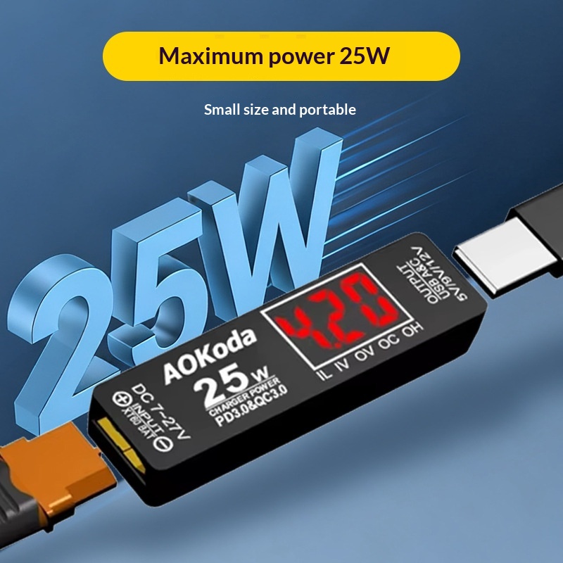 Drone Battery Charger For Fixed-wing FPV Drones With XT60 To USB Adapter For Fast Phone Charging - Image 3