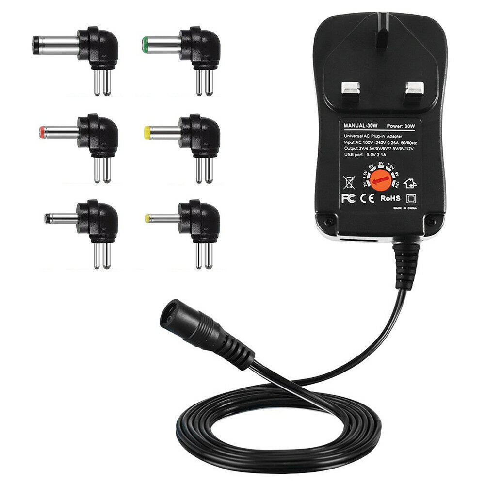 Universal 3-12V Adjustable Voltage Adaptor Charger USB AC DC Power Supply Adapte - Image 2