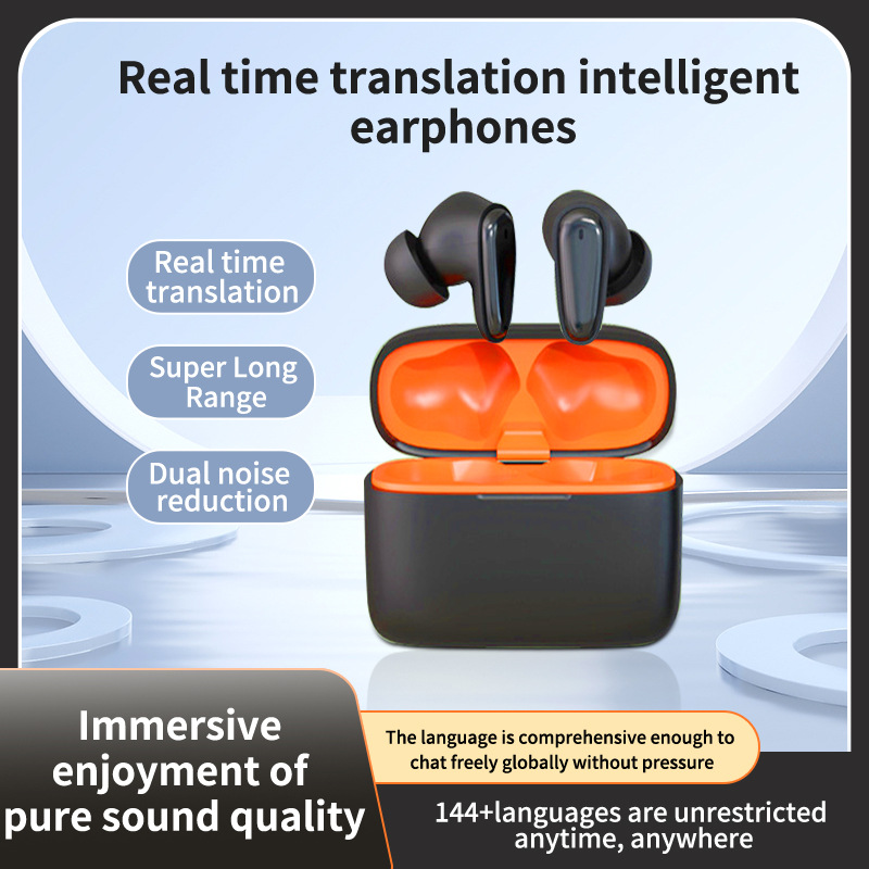 Bluetooth Smart In-ear Noise Reduction Ultra-long Standby Binaural Translation Headphones - Image 4