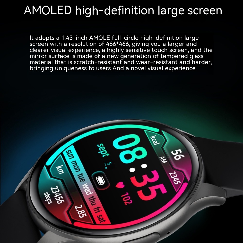 New ZW60 Smart Watch Round Screen Bluetooth Sports Watch - Image 3