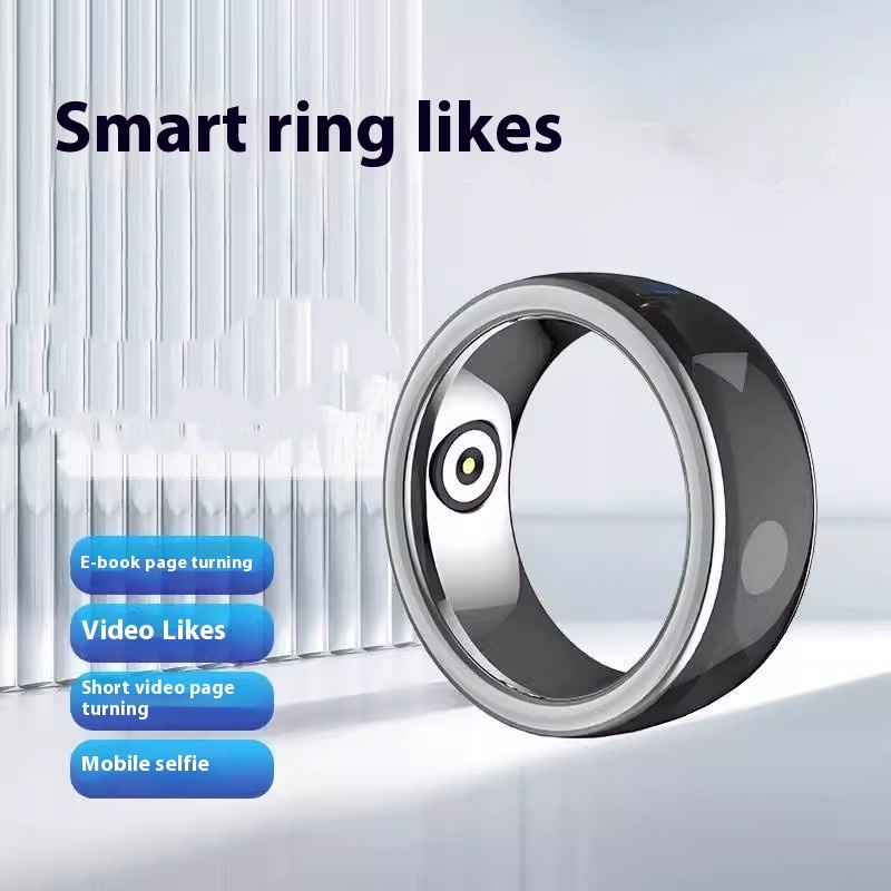 Popular New Smart Ring Portable Bluetooth Selfie Stick Brush Video Novel Flip Wireless Digital Ring - Image 3