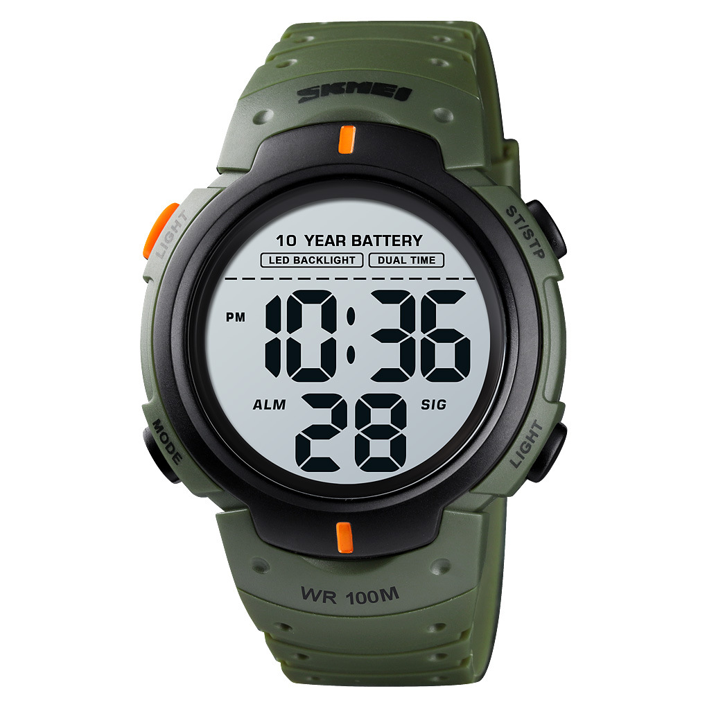Men's Waterproof Outdoor Sports Multifunctional Luminous Led Electronic Watch - Image 3