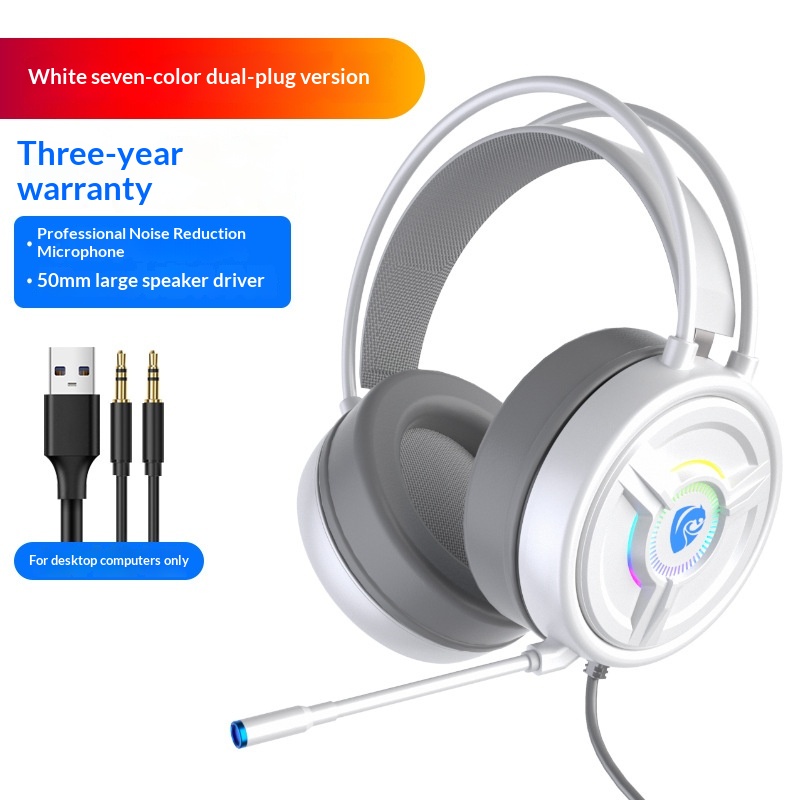 Pink Crystal Over-ear Wired Gaming Headset For PC And Laptop - Image 4