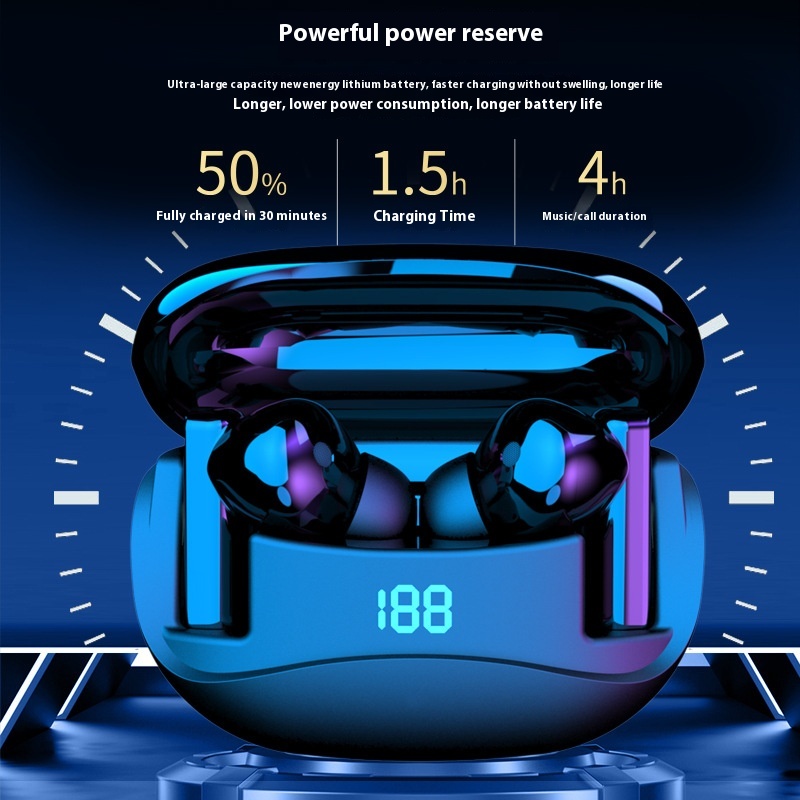 Double Ear With Digital Display With Noise Reduction Mate60pro Bluetooth Headset - Image 3