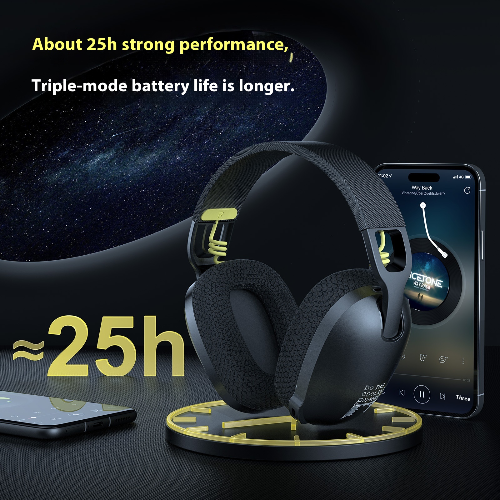 Wireless Gaming Headphone Head-mounted Noise Reduction Headset Stereo Bluetooth - Image 2