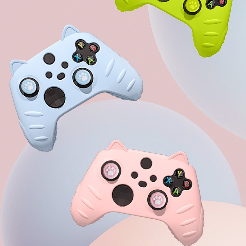 Cute Cat Ears All-inclusive Soft Shell Handle Silicon Rubber Sleeve - Image 2