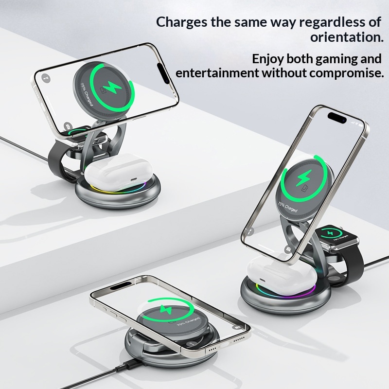 3-in-1 15W Magnetic Wireless Charger - FastPickStore
