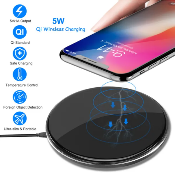Wireless Charger Qi Certified Ultra Slim 5W Charging Pad