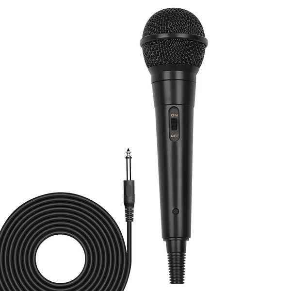 Handheld Wired Microphone Cardioid Dynamic Vocal Mic With On Off 13ft Cable 6.35 Mm Jack For Speaker Karaoke Ampilifier Mixer Professional Studio & Live Performance - Image 3