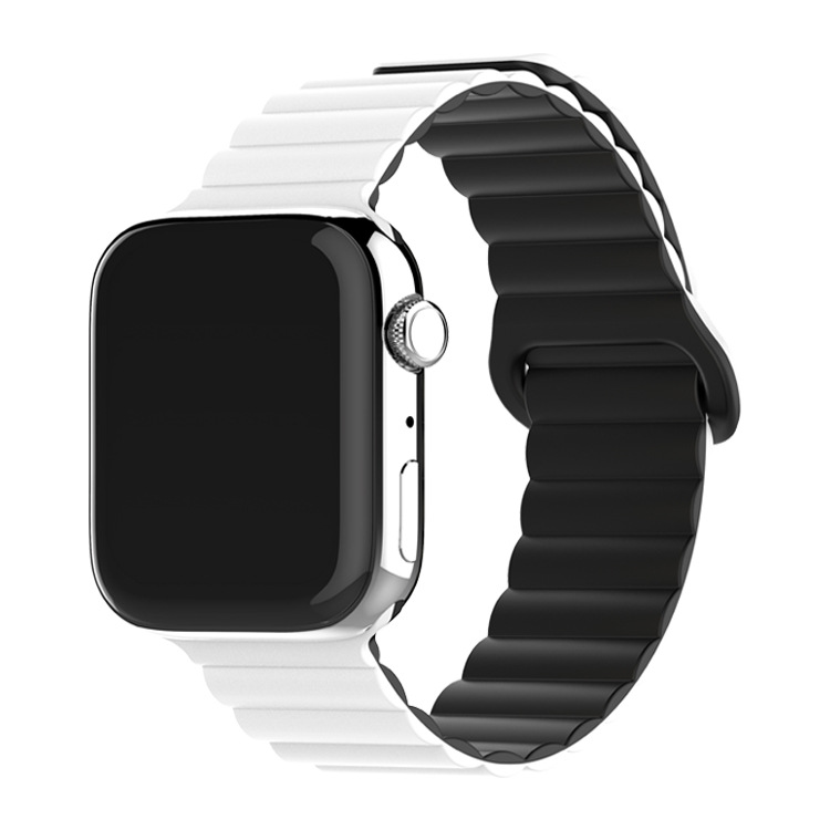 Two-color Silicone Magnetic Back Ring Buckle Watch Band - Image 4