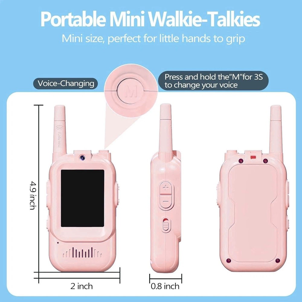 2 X Video Walkie Talkies For Kids Rechargeable Video Intercom Walkies TalkiesUK - Image 2