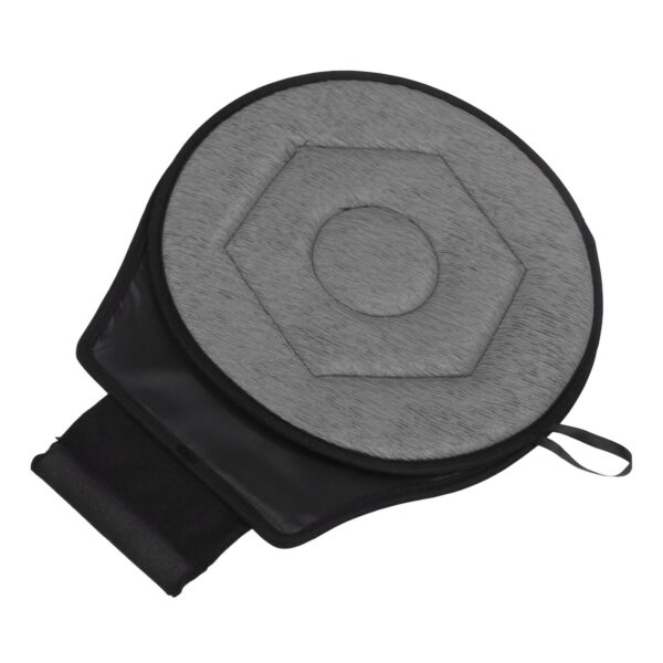 Round Car Cushion 360 Degrees Rotating Geometric Rhombic Shape Portable Rotating Seats Cushion For Elderly Grey