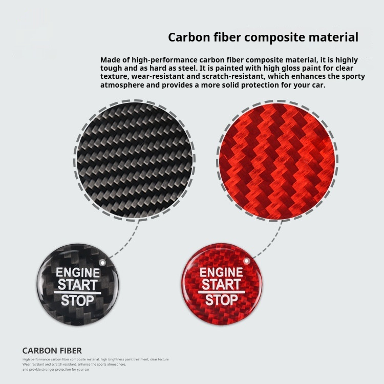 For Dodge Challenger Car Carbon Fiber Ignition Decorative Stickers - Image 4