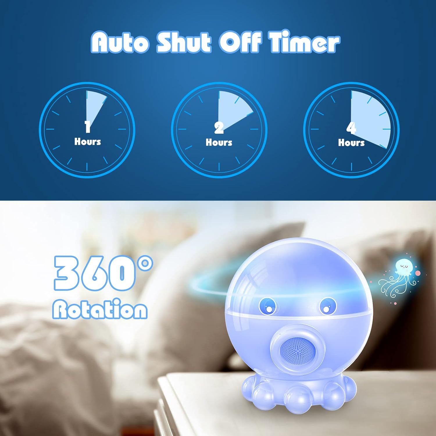 Octopus Starry Sky Light RGB Creative Remote Jellyfish Music Projection Lamp - Image 2
