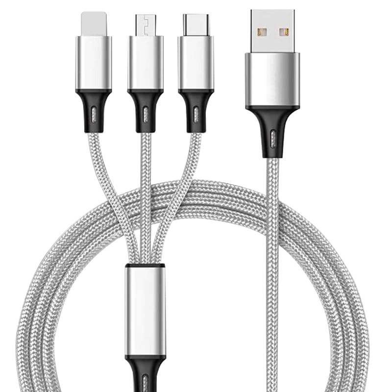 Charging Cable Cell Phone Charger Cord For Type C Micro USB 3 In 1 - Image 2