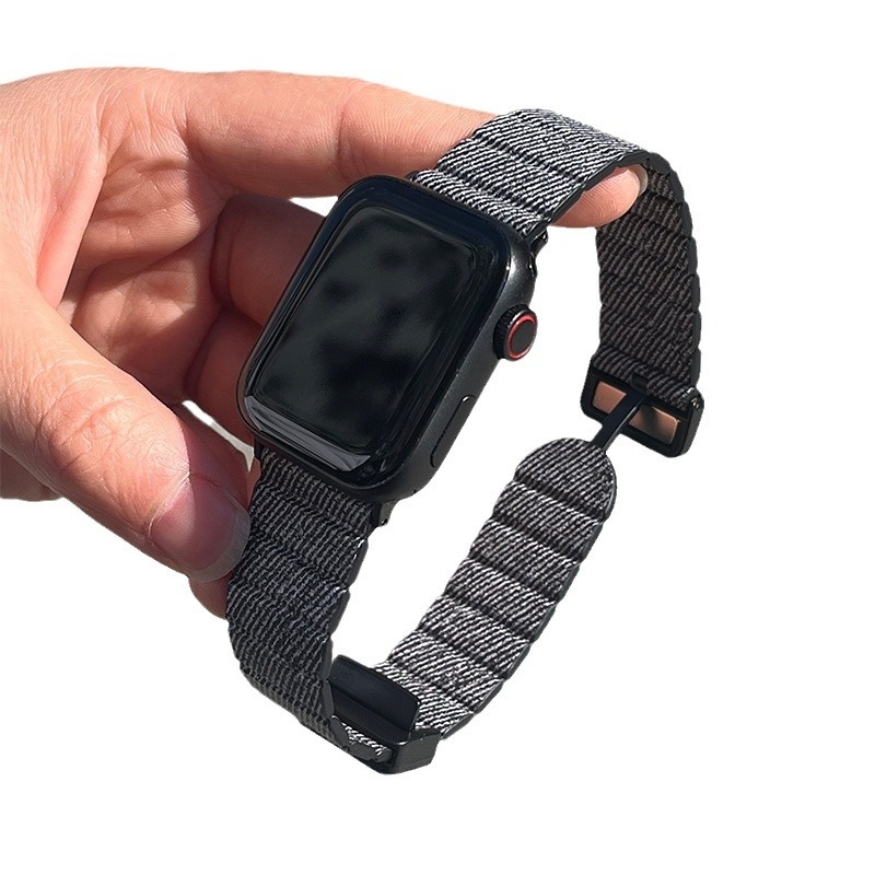Slim Denim Magnetic Buckle Watch Strap - Image 5