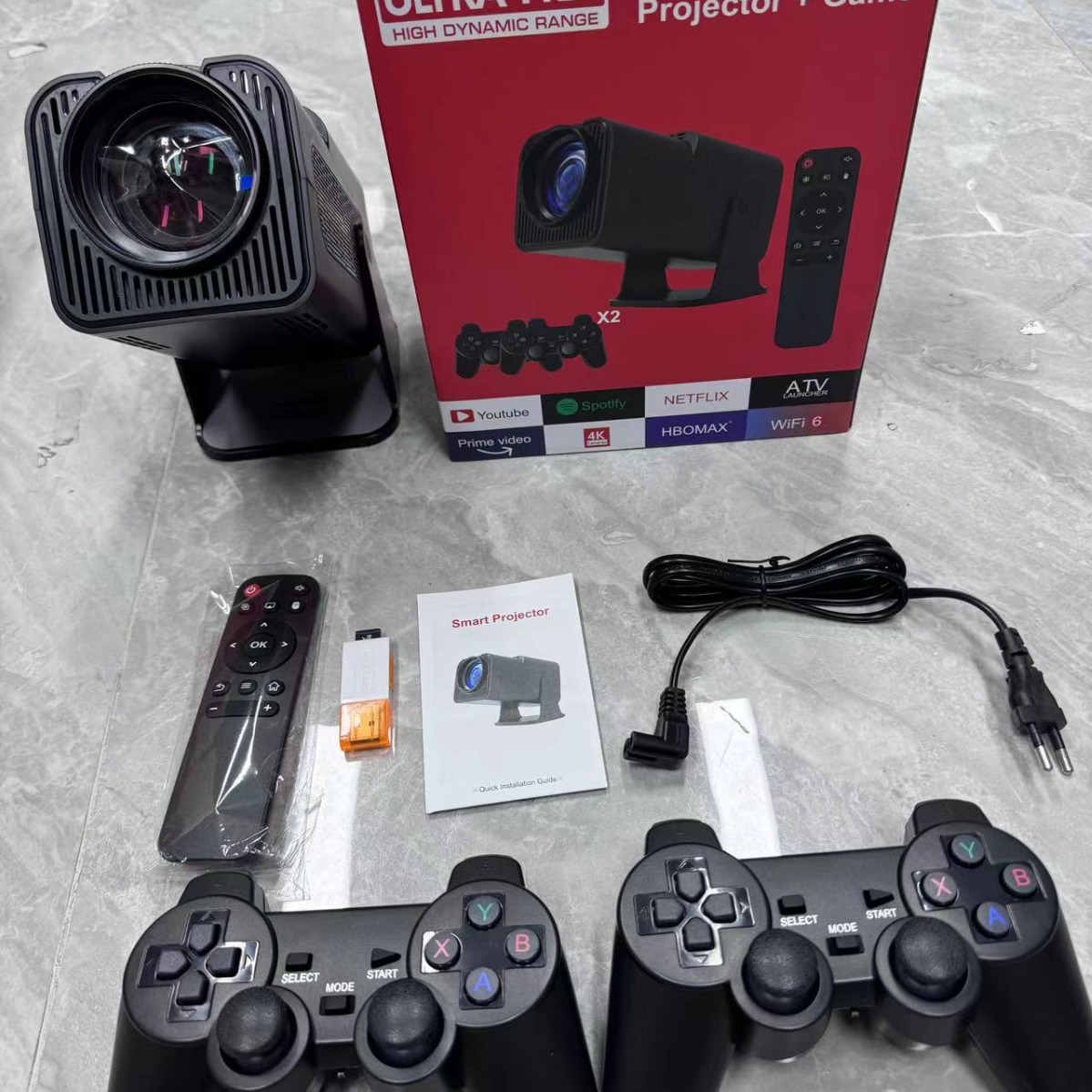 Game Machine Projector HD Wireless Projection Screen Handle Home Play - Image 3