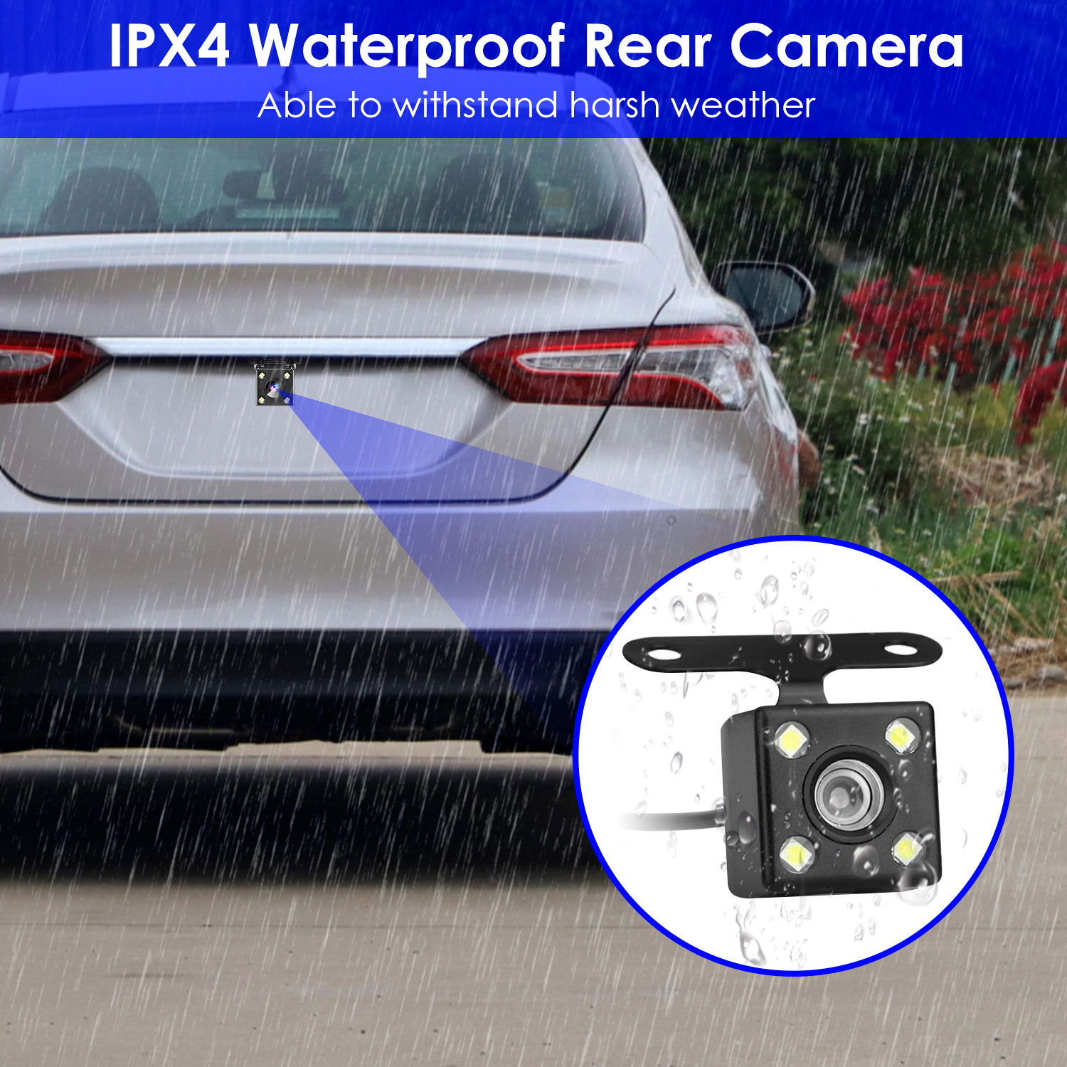 1Pc WiFi FHD 1080P Car Dash Cam 3 Channels Front Rear Inside Dash Camera With Loop Recording Reversing Visual 170 Degree Wide Angle 64G Card Included - Image 4