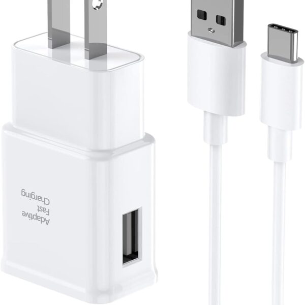 Type C Charger Fast Charging, 2 Pack USB C Android Phone Wall Charger Block And 6ft Charge Cable Cord, For Androids Galaxy S8, S9, S10 Plus Active S10e, S20,S21 Ultra Plus, Note 8 9 10