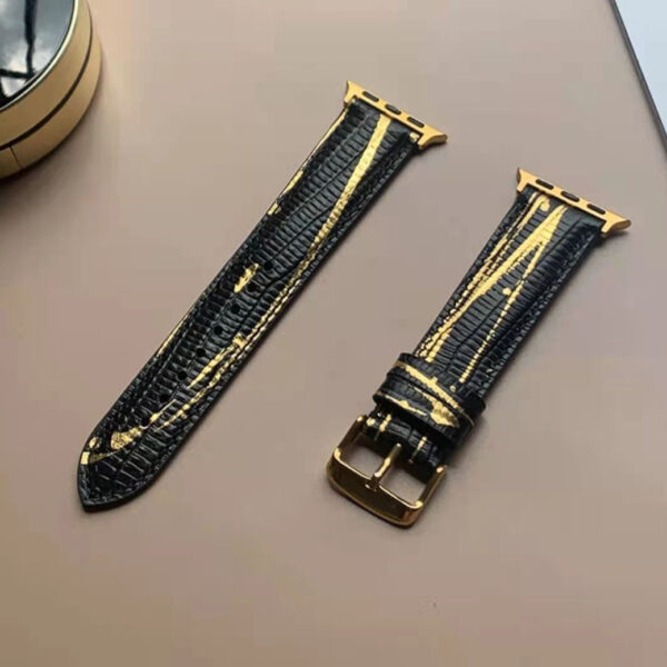 Lizard Pattern Bronzing Leather Strap Se Creative Personality Trend