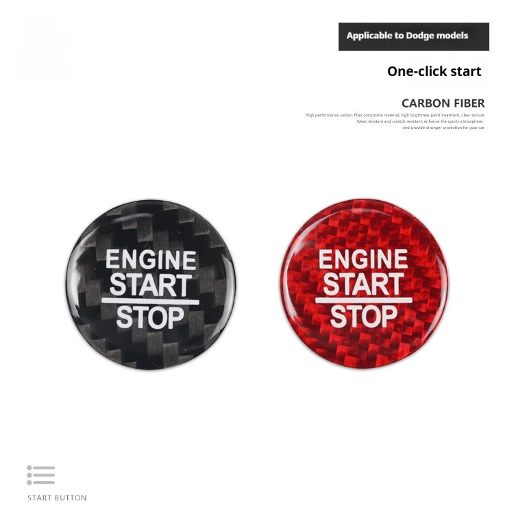 For Dodge Challenger Car Carbon Fiber Ignition Decorative Stickers - Image 5