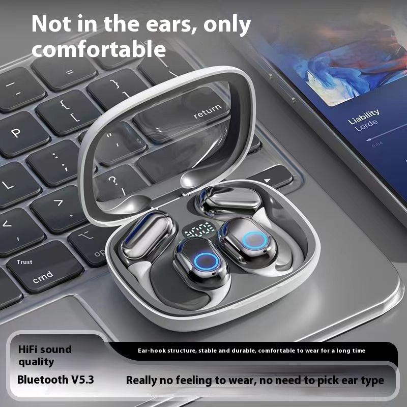 Ear-mounted Digital Display Binaural Sports Long Endurance Bluetooth Headset - Image 4