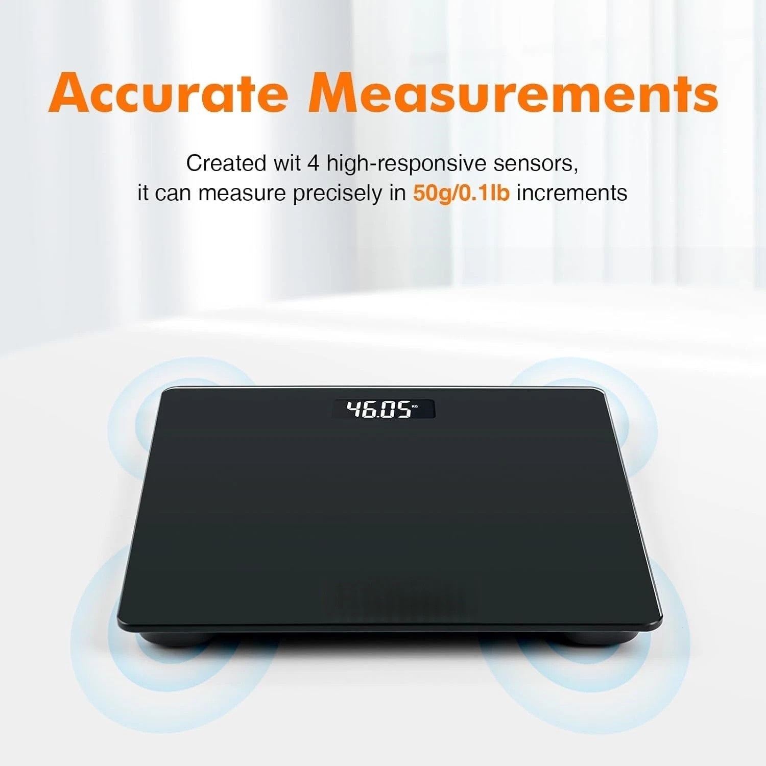Digital Bathroom Scales 180KG Body Weight Weighing Scale LCD Electronic Black - Image 5