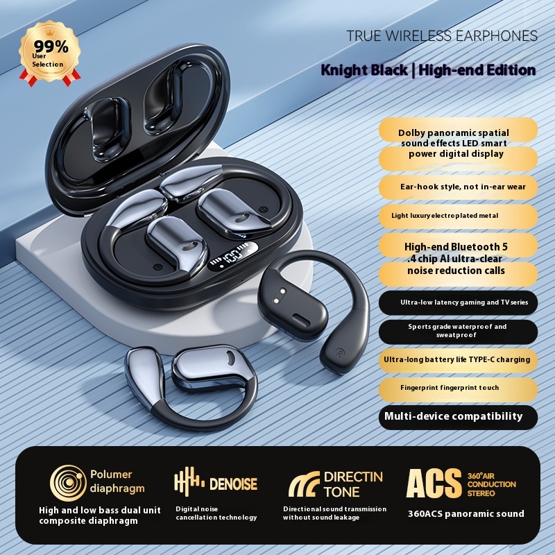 Noise Reduction Sports Ear Hook Headphones - Image 5