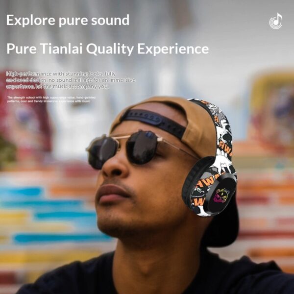 Over-ear Long-lasting Wireless Music Sports Bluetooth Headphones