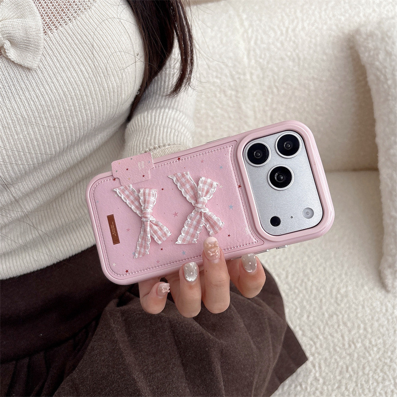 Korean-style Colorful Star Ribbon Bow Phone Case For Women - Image 2