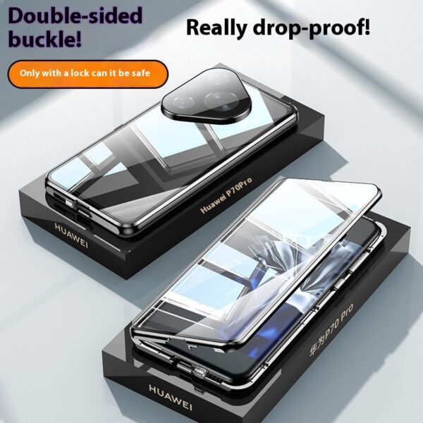 Magnetic King Phone Case Double-sided Glass Metal Drop Protection