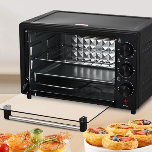 22L Electric Oven Grill Countertop Mini Toaster Pizza Oven W Temp Timer