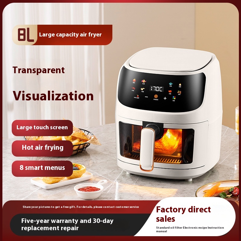 Home Visual Touch Screen Large Capacity Air Fryer - Image 3