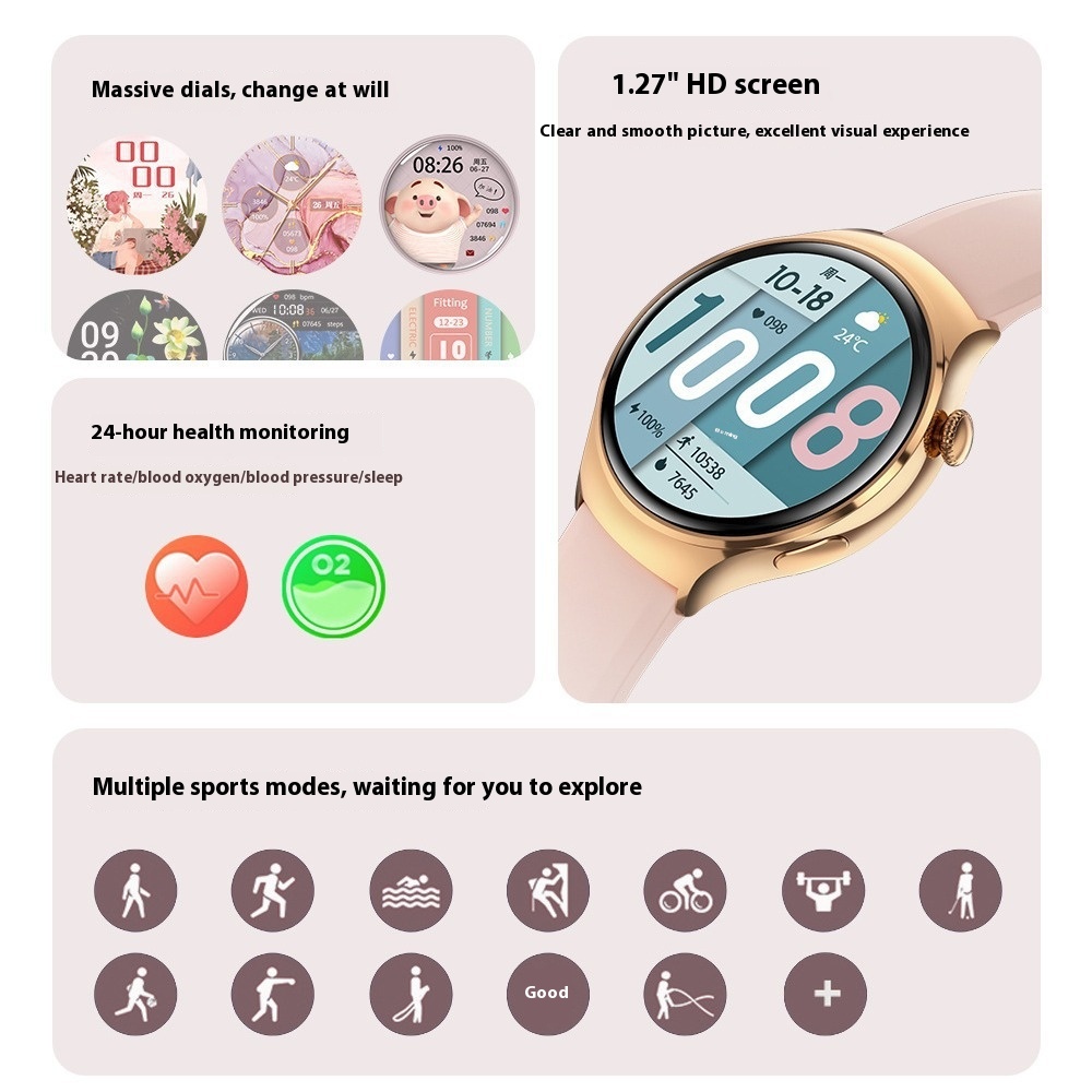 Smart Watch Bluetooth Calling Women's Health - Image 3