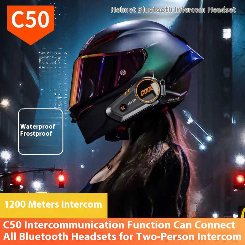 Wireless Full Half Helmet Waterproof Riding Intercom Earphones - Image 2