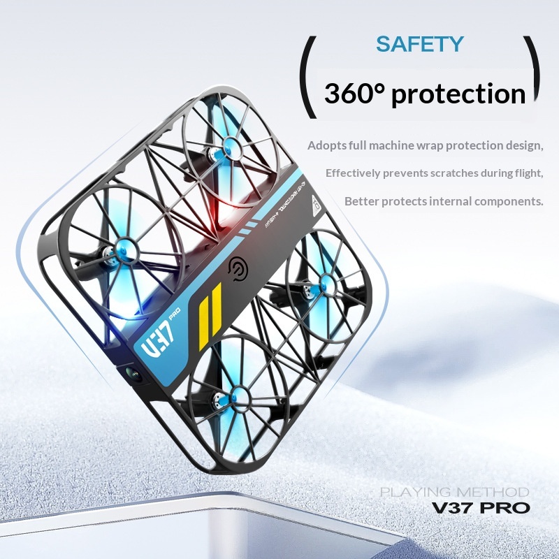 Cross-border V37 Grid Full-Protection Pocket Mini Drone - Image 2